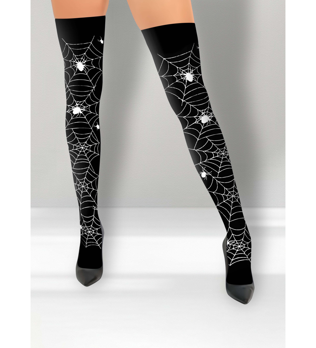 Punčochy s potiskem pavučiny