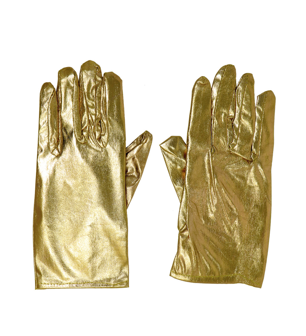 Krátké rukavice zlaté