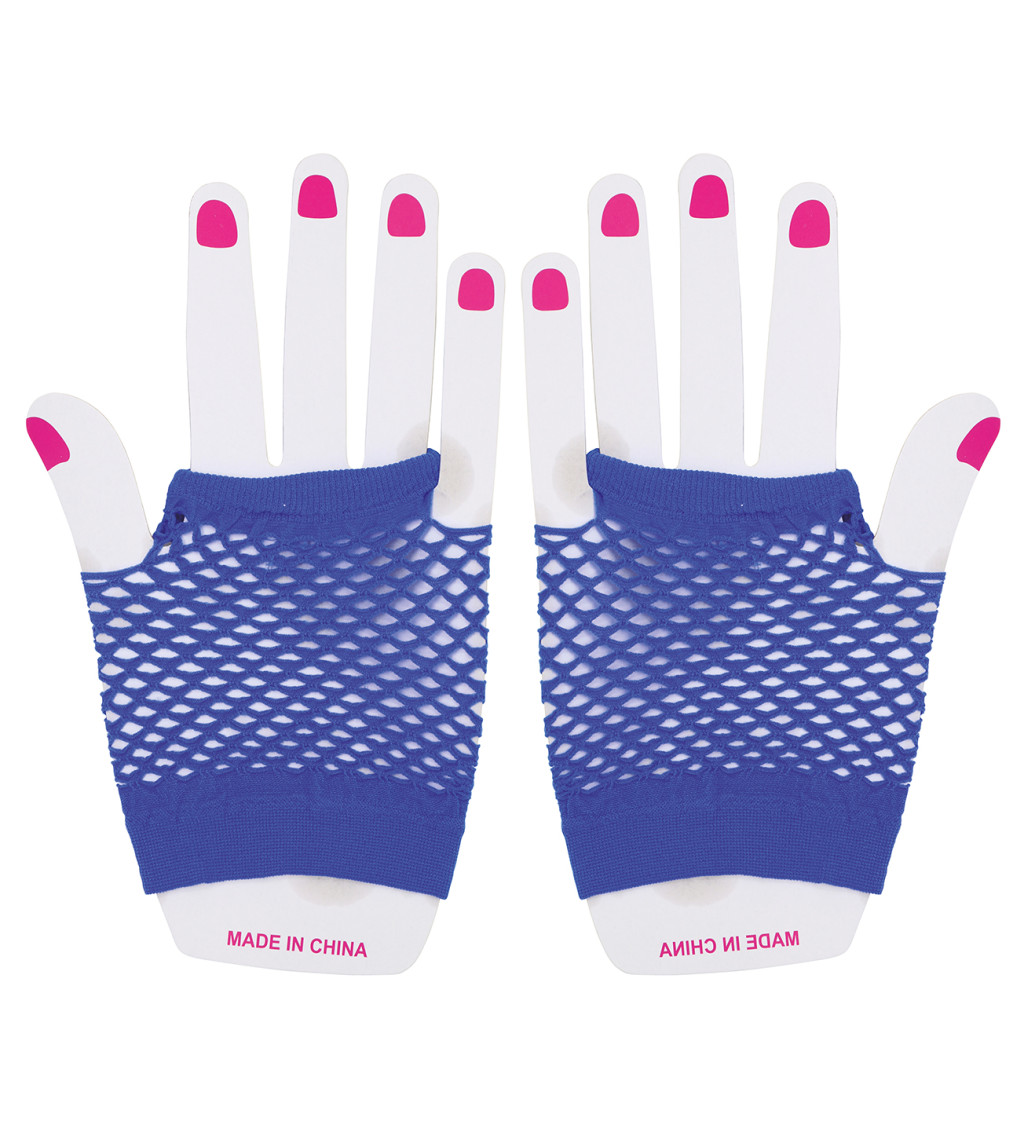 Síťované rukavice modré