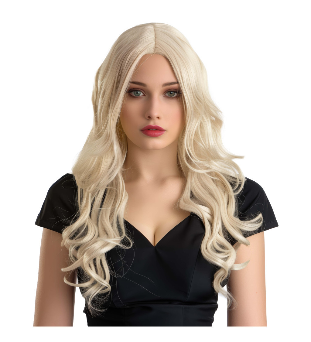 Dámská paruka vlnitá Hollywood blond