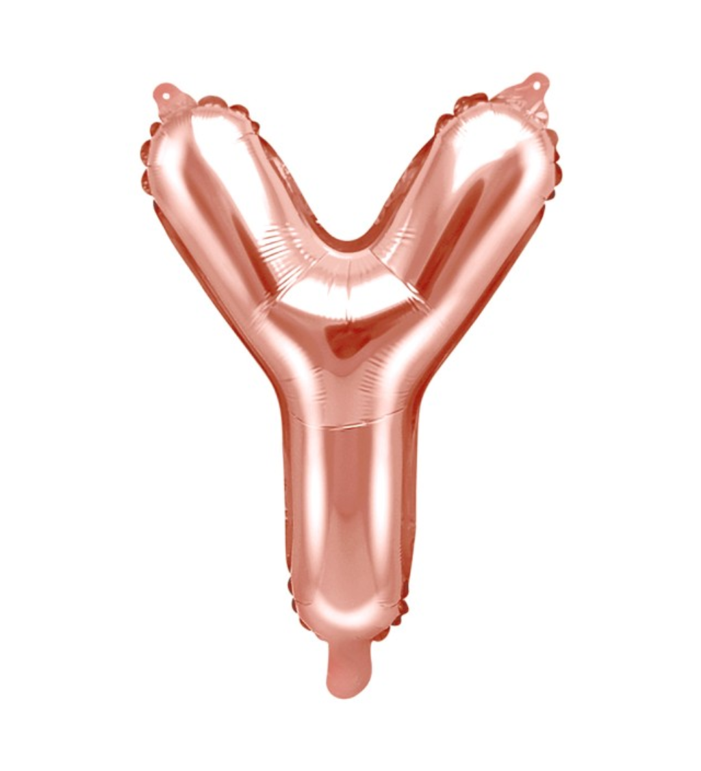 Fóliový balónek Y - rose gold
