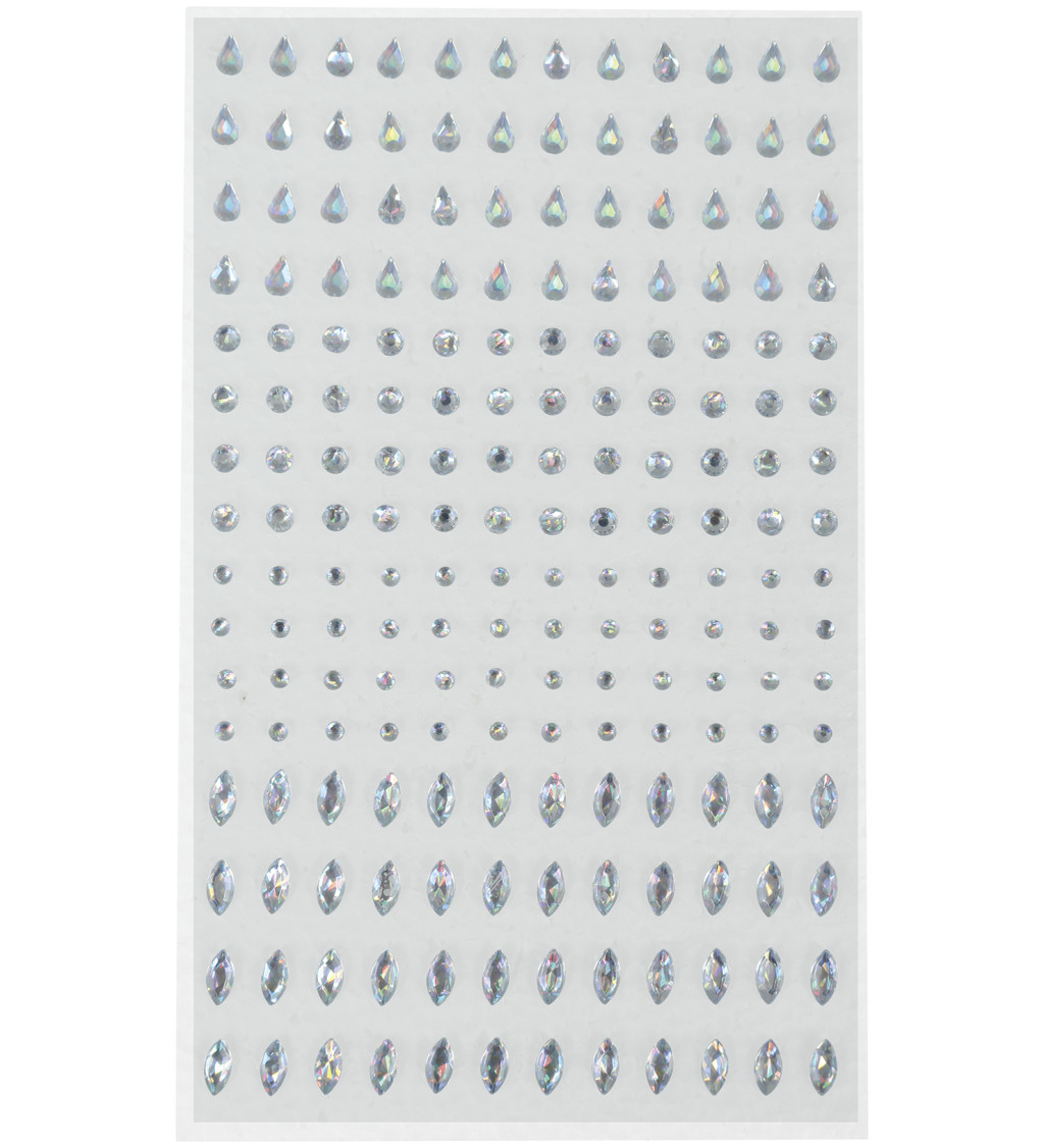 Kamínky na obličej stříbrné