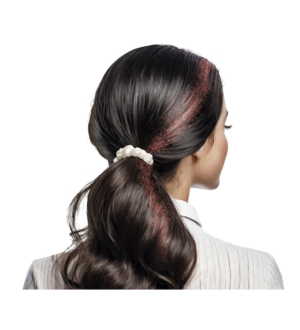 Třpytivý sprej na vlasy červený