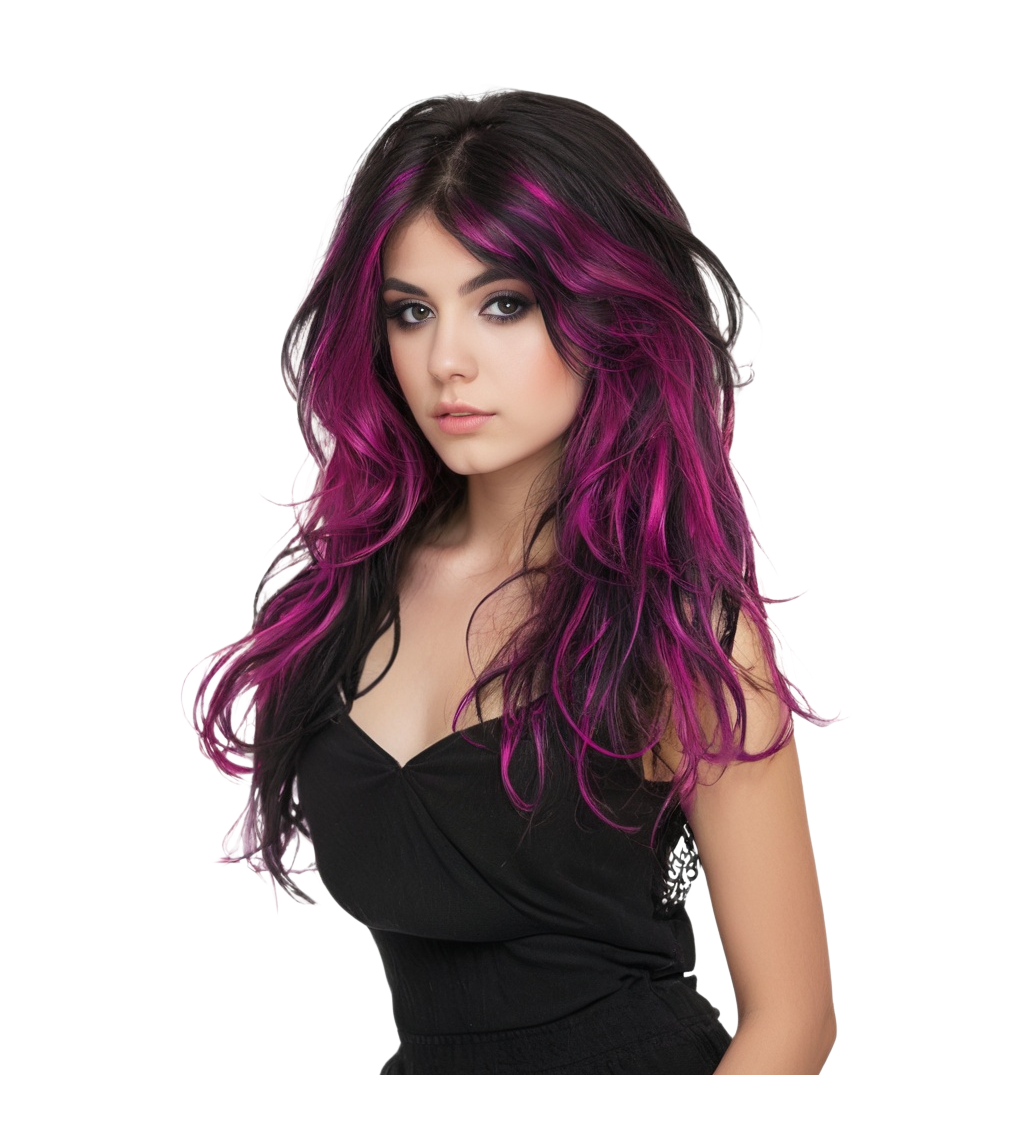 Dámská paruka růžový melír