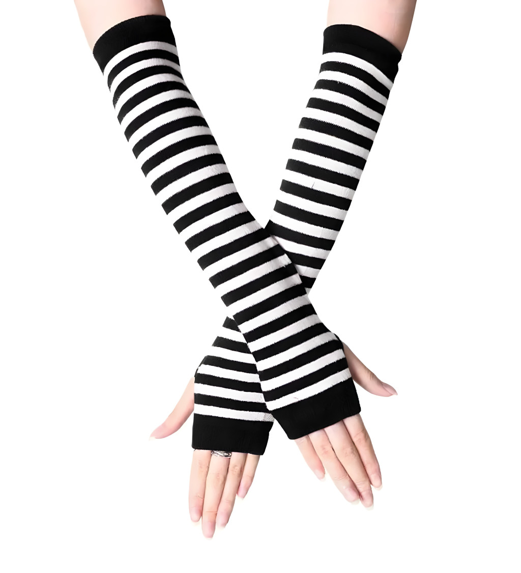 Dlouhé rukavice emo styl