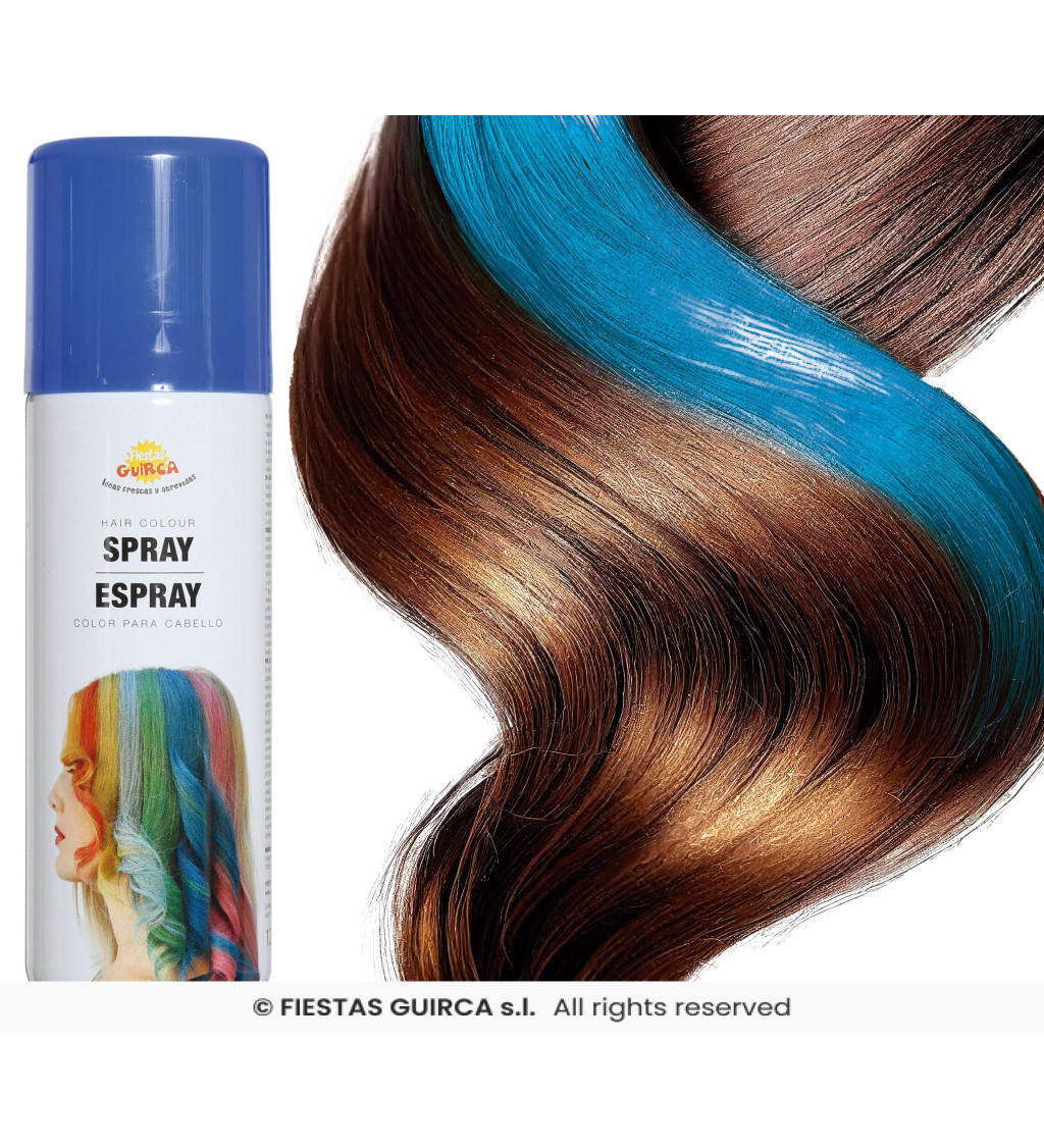 Modrý vlasový sprej