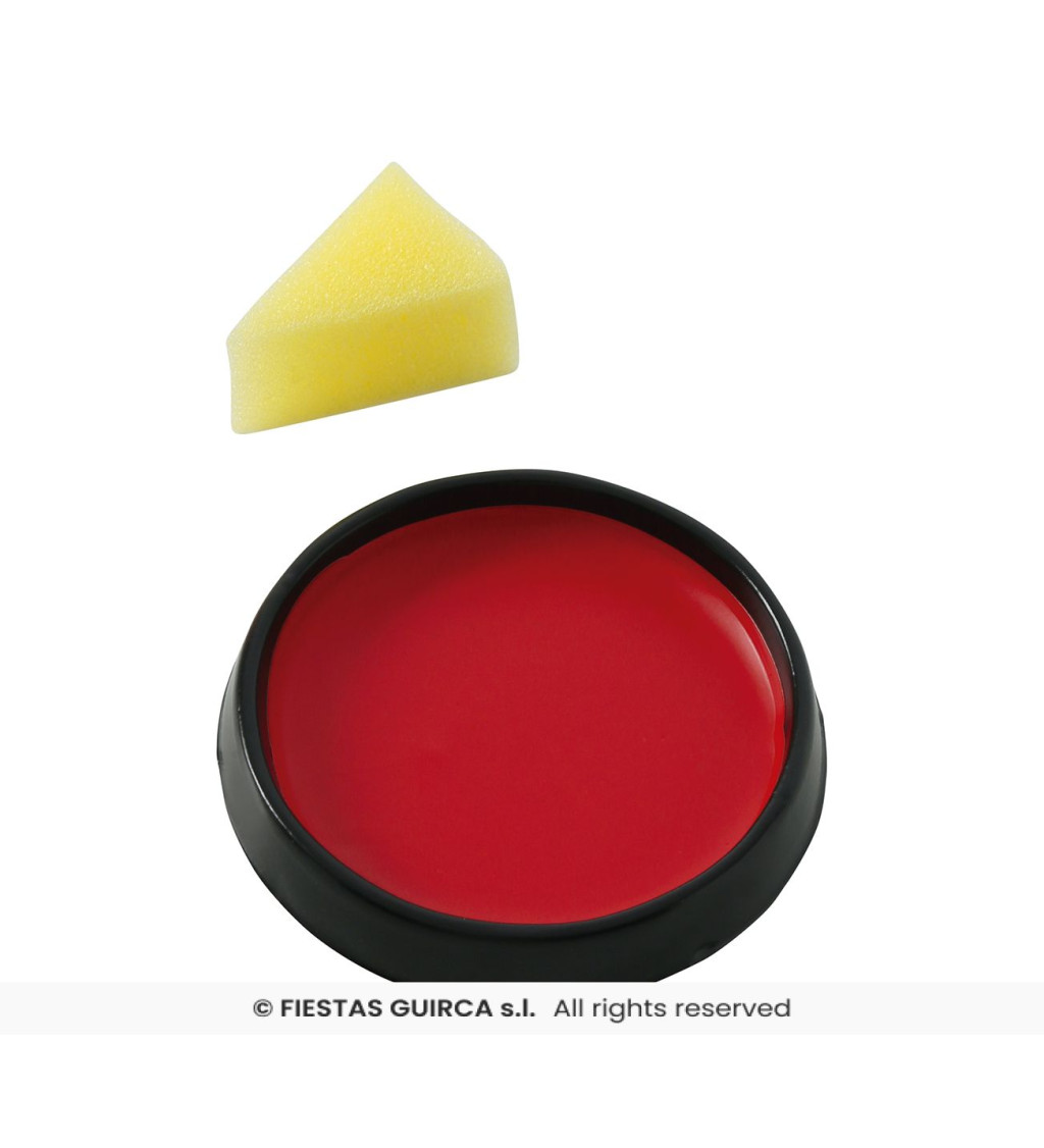 Make-up s houbičkou červený