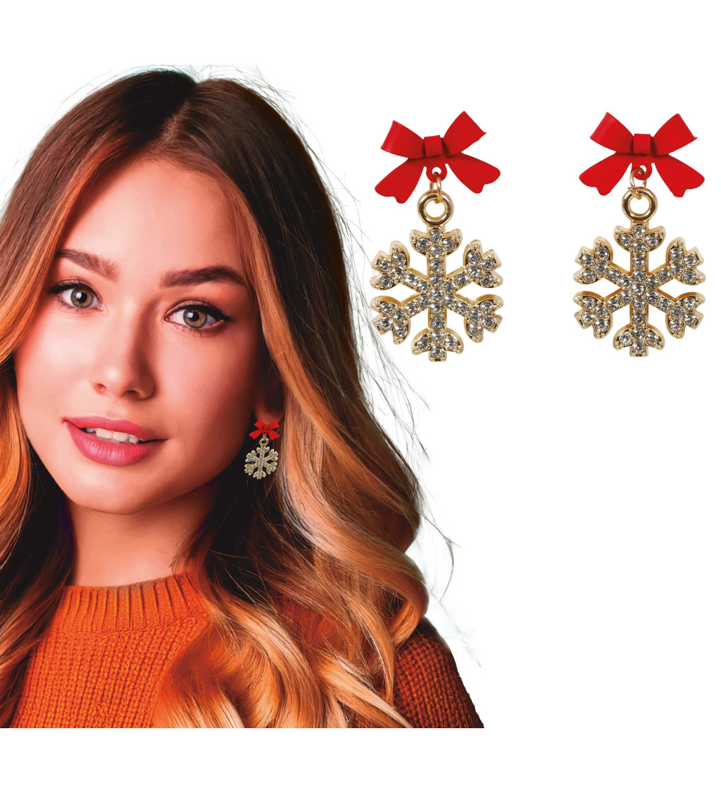 Náušnice sněhové vločky