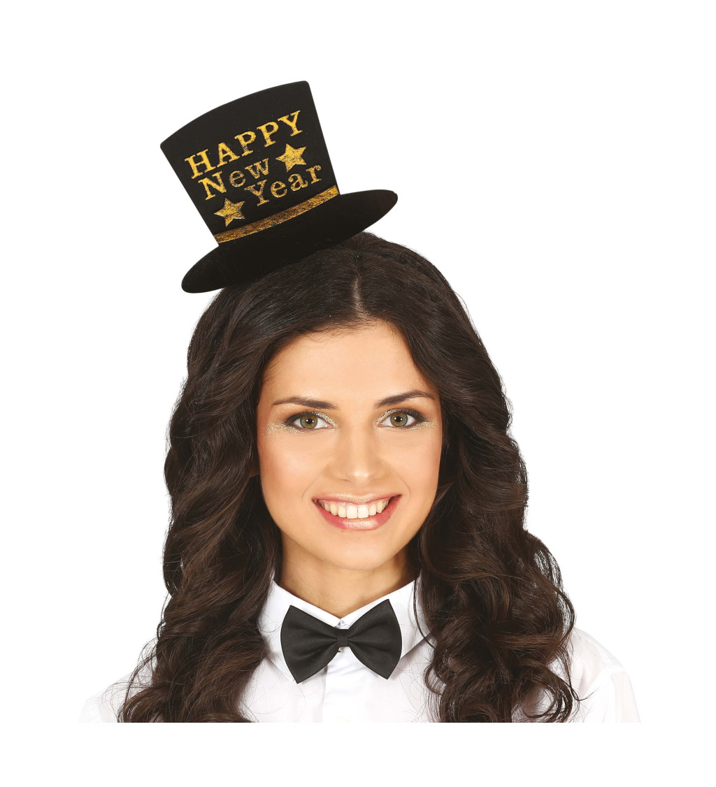 Zlatá čelenka Happy New Year
