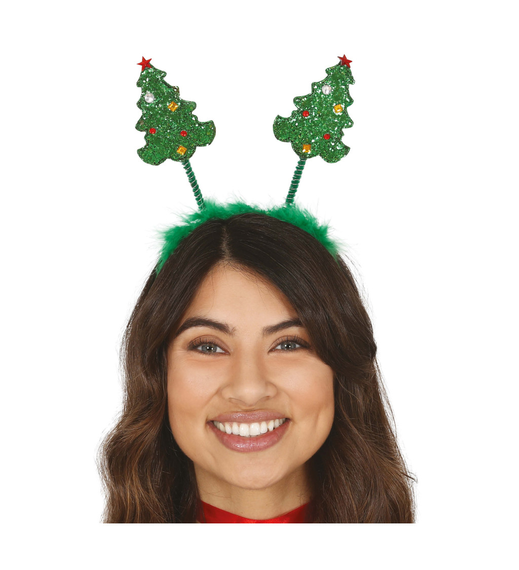 Čelenka vánoční stromečky
