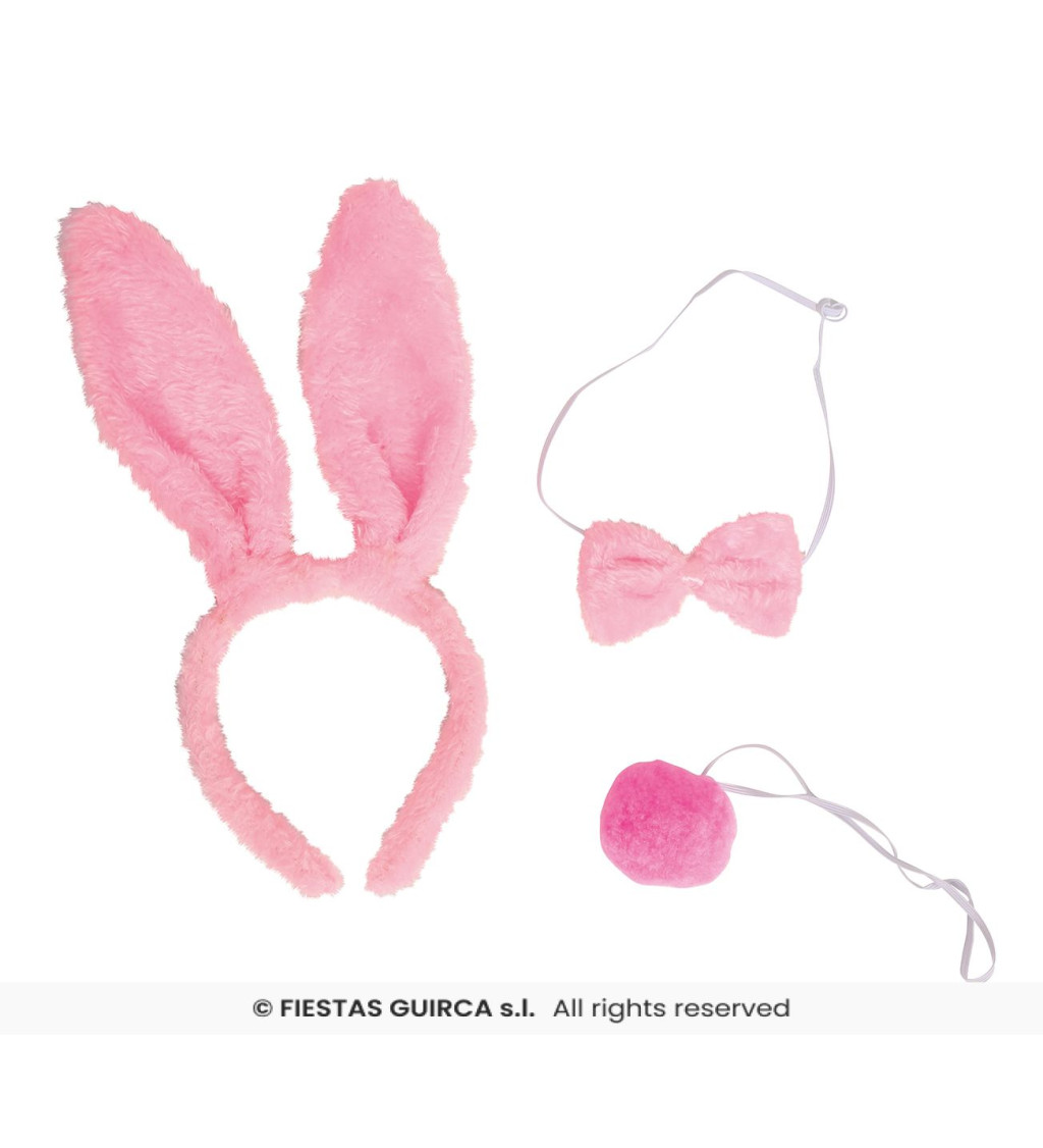 Set - růžový králík