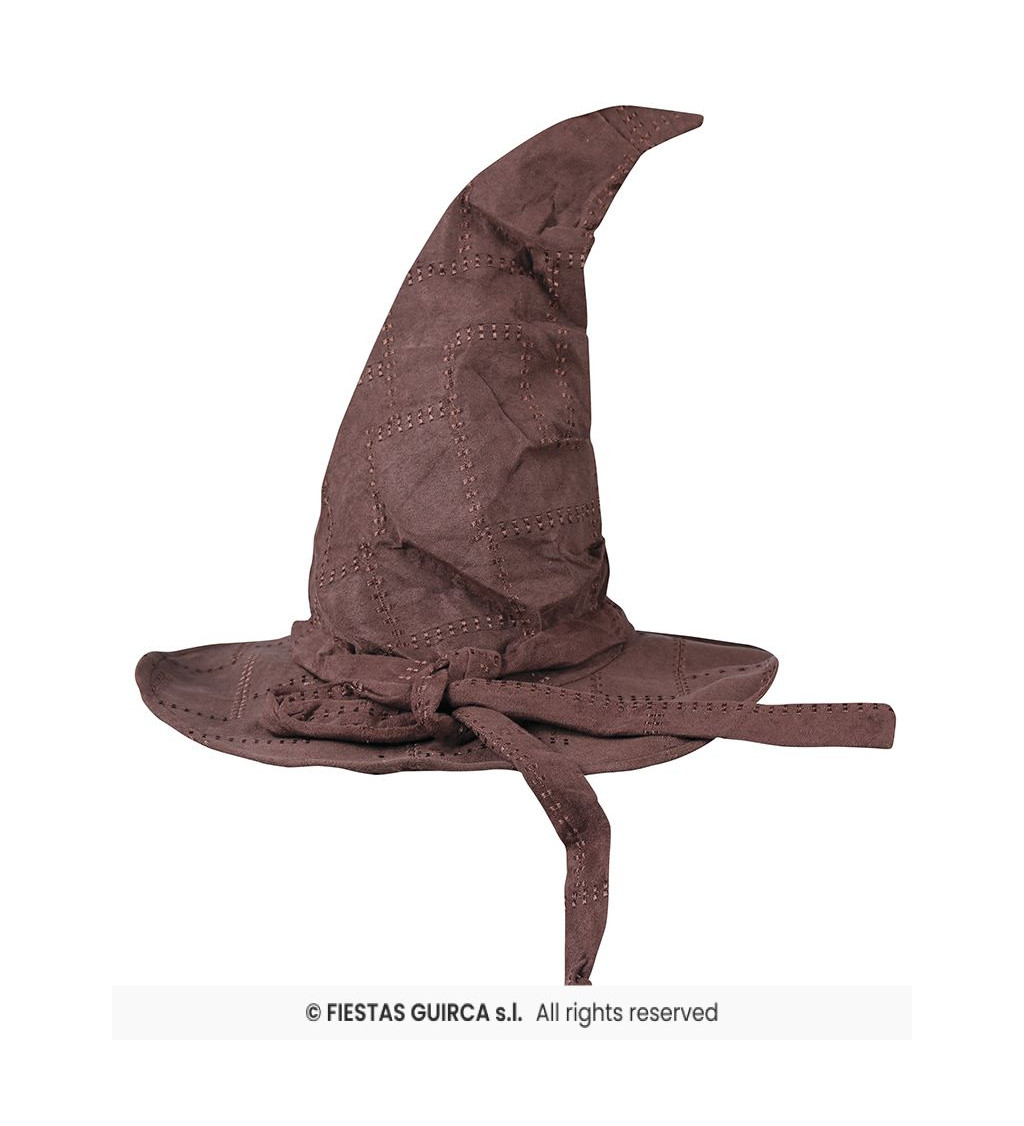 Dětský hnědý klobouk čařoděje