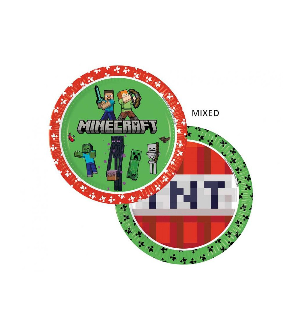Papírové talíře - Minecraft 8 ks