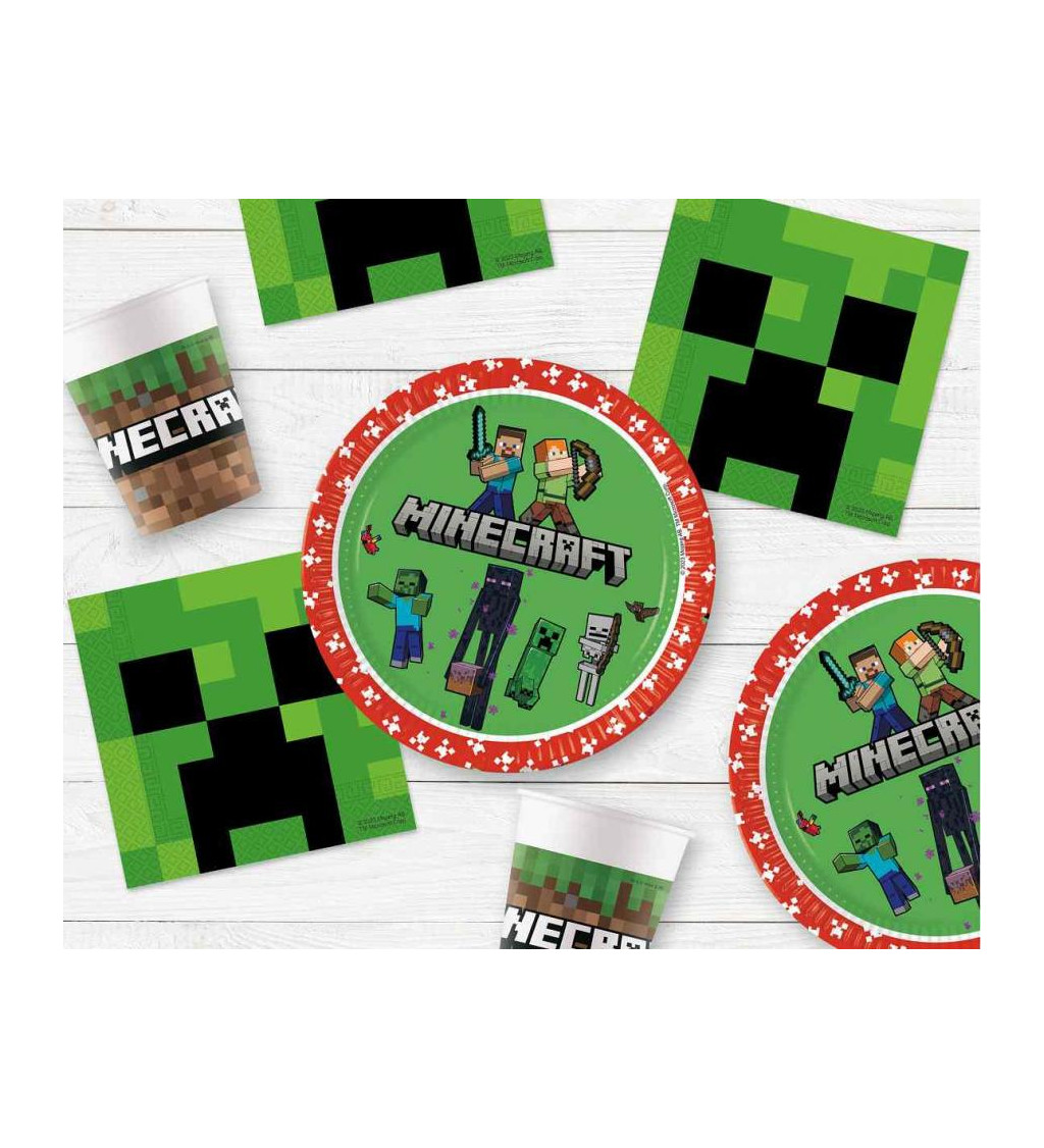 Papírové talíře - Minecraft 8 ks