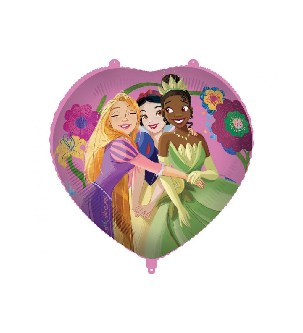 Fóliový balónek srdce - Disney Princess