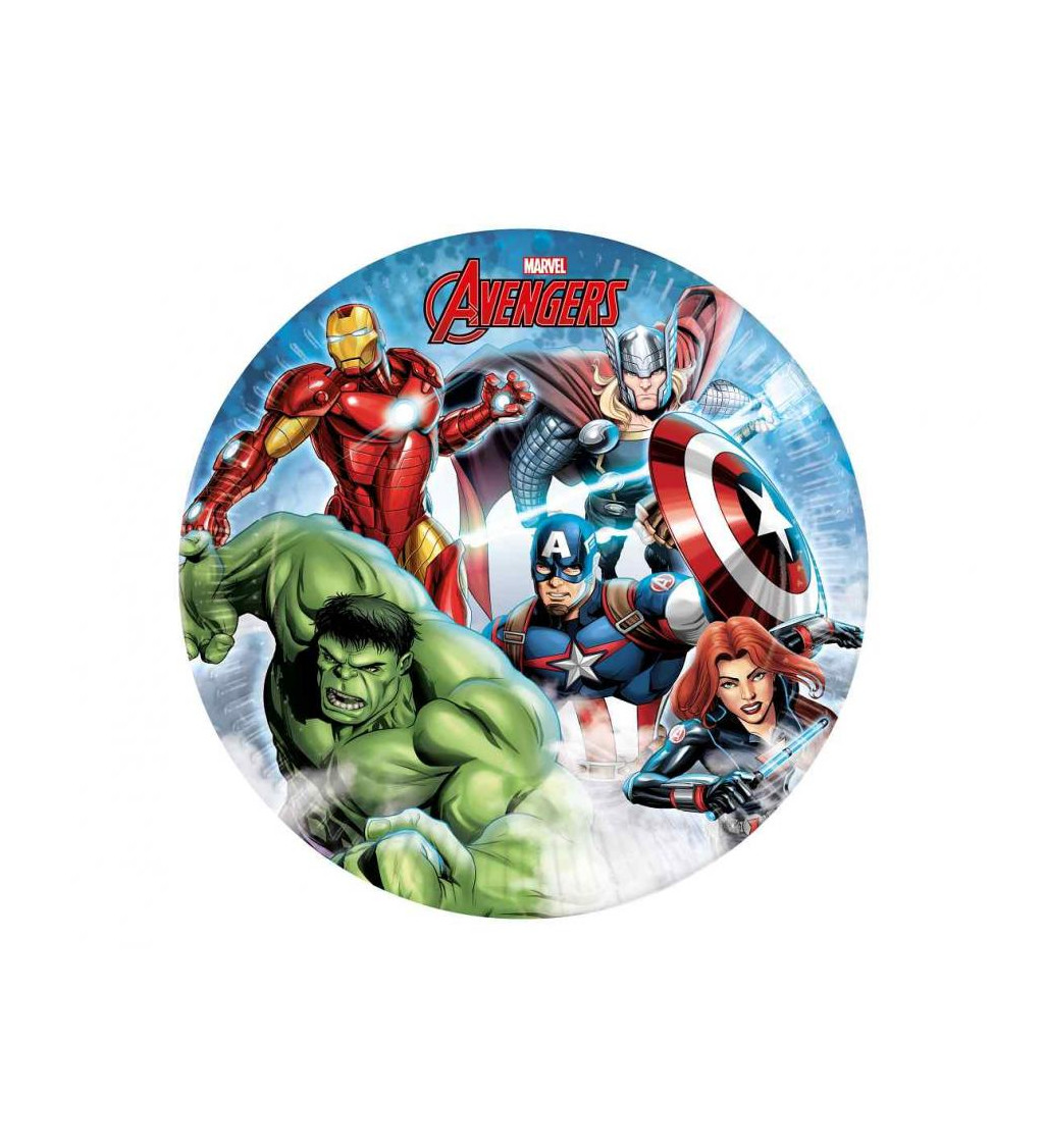 Papírové talíře - Avengers 8 ks