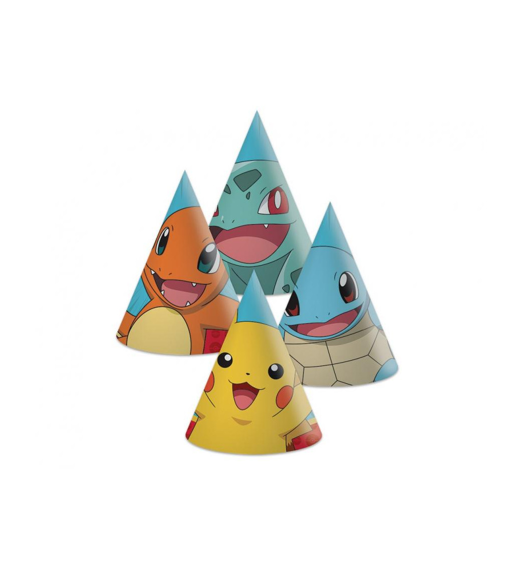 Papírové čepice - Pokémon 6 ks