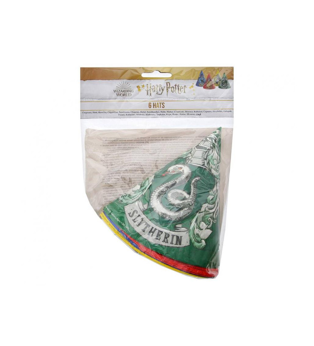 Papírové čepice - Harry Potter Hogwarts Houses 6 ks