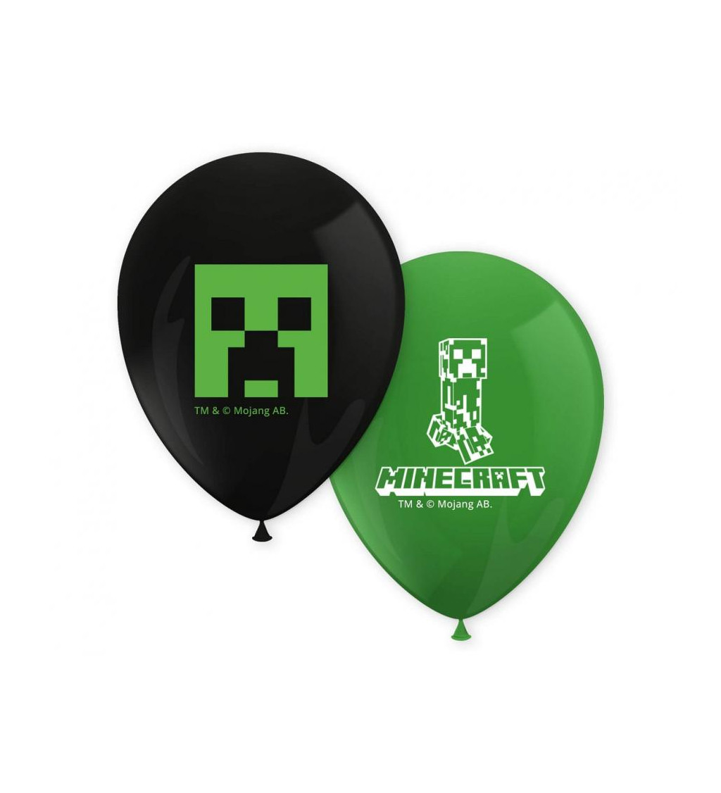 Latexové balónky - Minecraft 8 ks