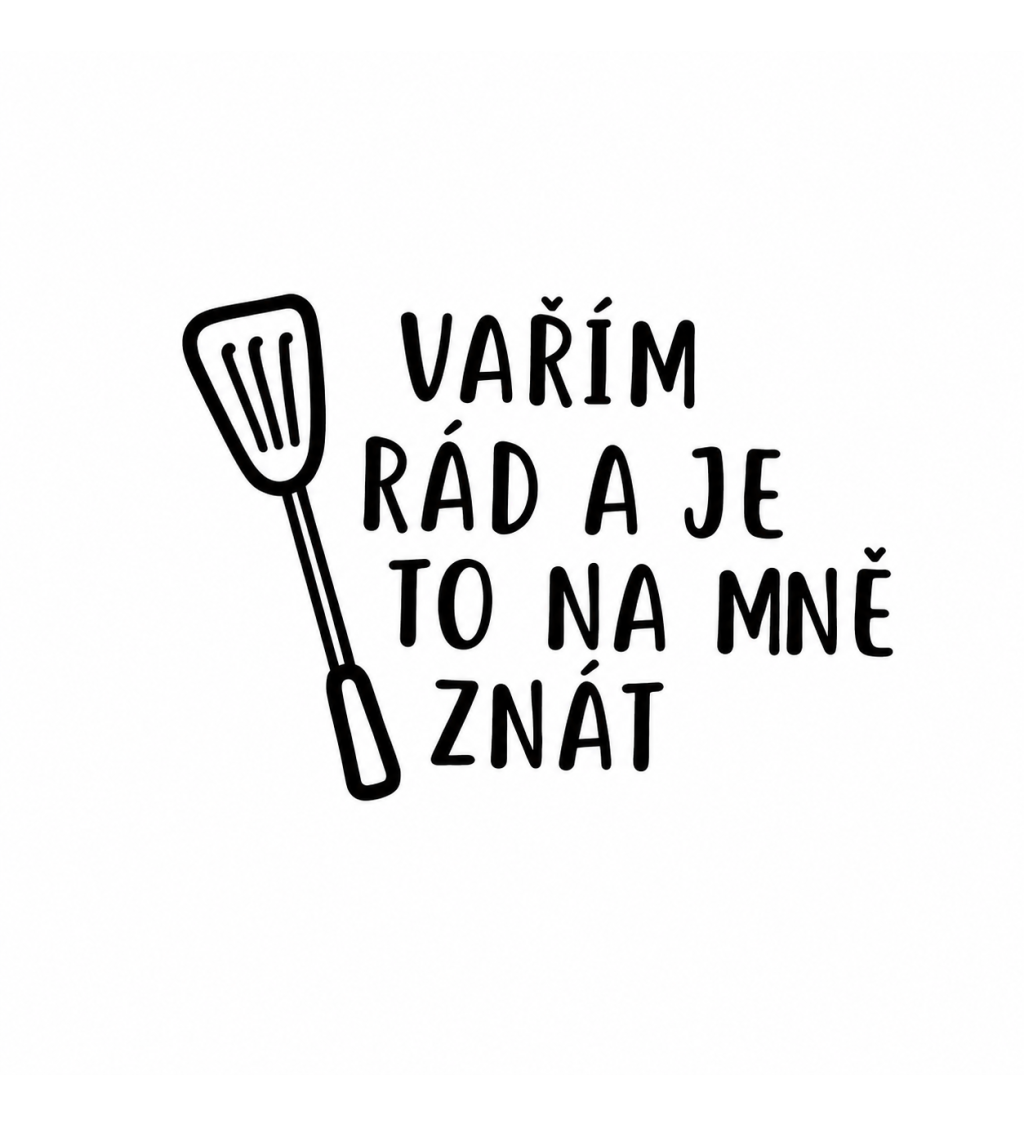 Zástěra šedá Vařím rád a je to na mě znát