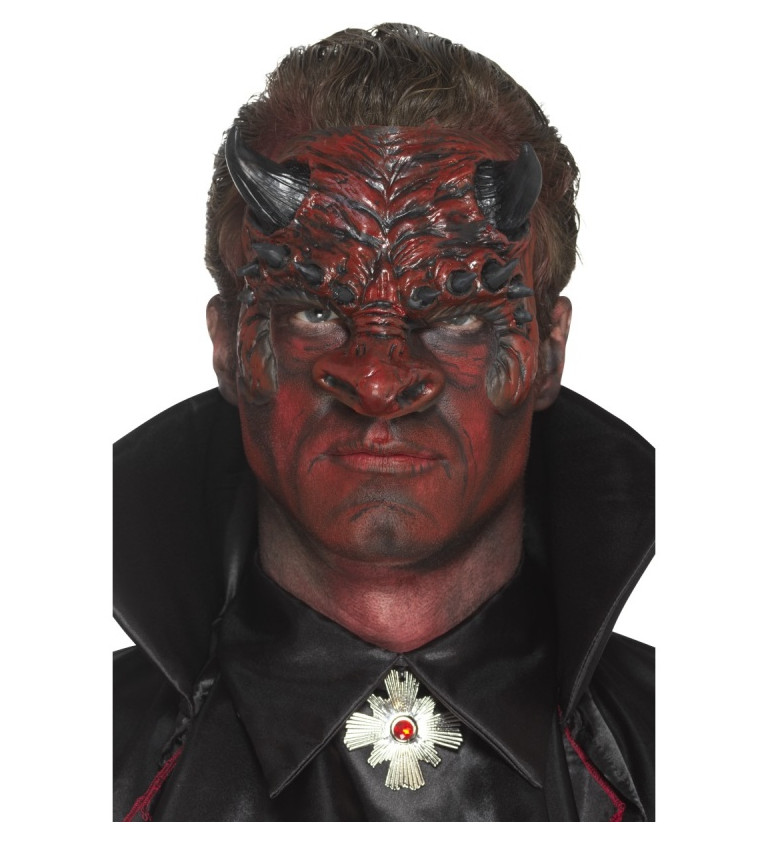 Nalepovací maska ďábla půlobličejová