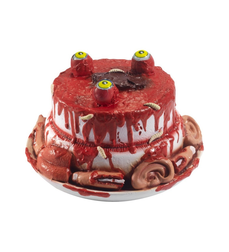 Krvavý halloweenský dort