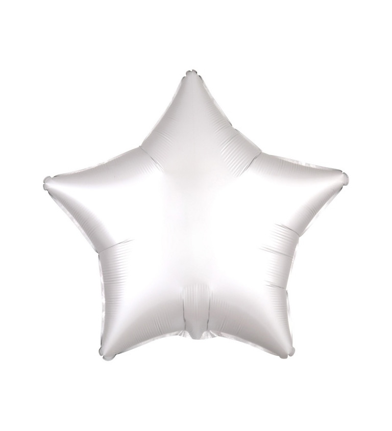 Fóliový balónek - bílý - hvězda