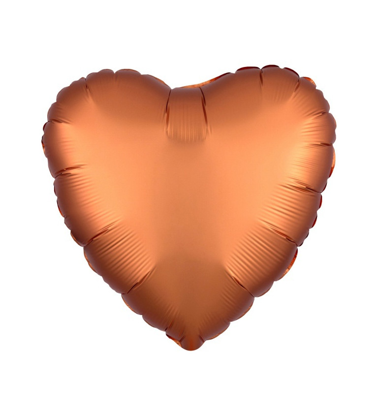 Fóliový balónek "Satin Luxe Amber" - srdce