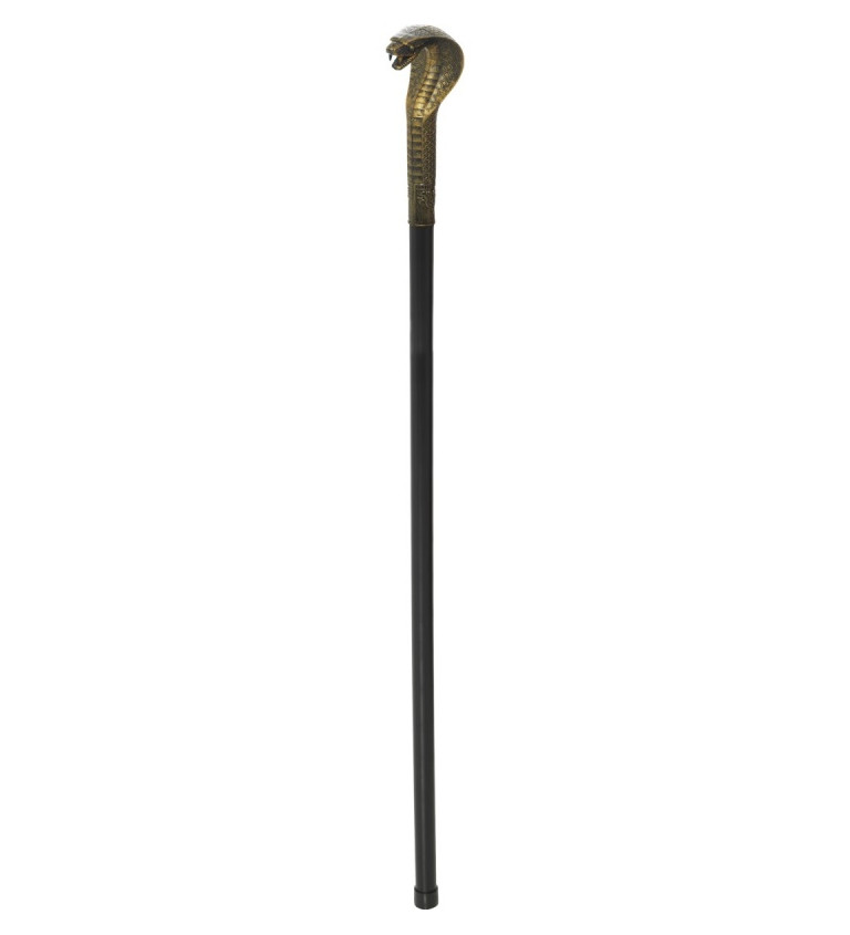 Egyptská woodoo hůlka s kobrou