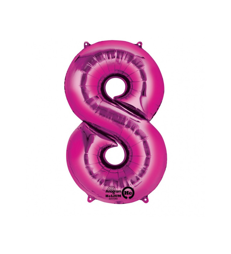 Růžová osmička fóliový balónek