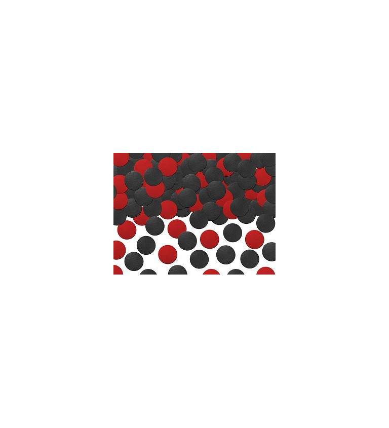 Konfety červeno-černé puntíky beruška