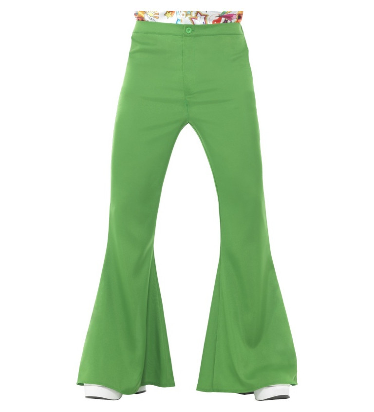 Pánské kalhoty do zvonu - zelené
