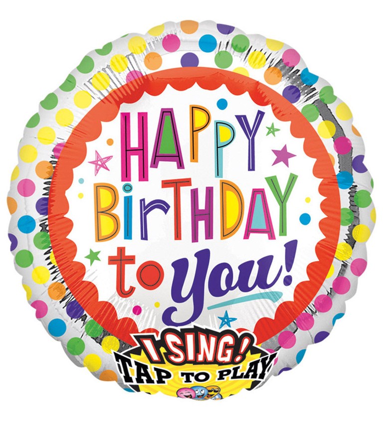 Zpívající balónek Happy Birthday to You