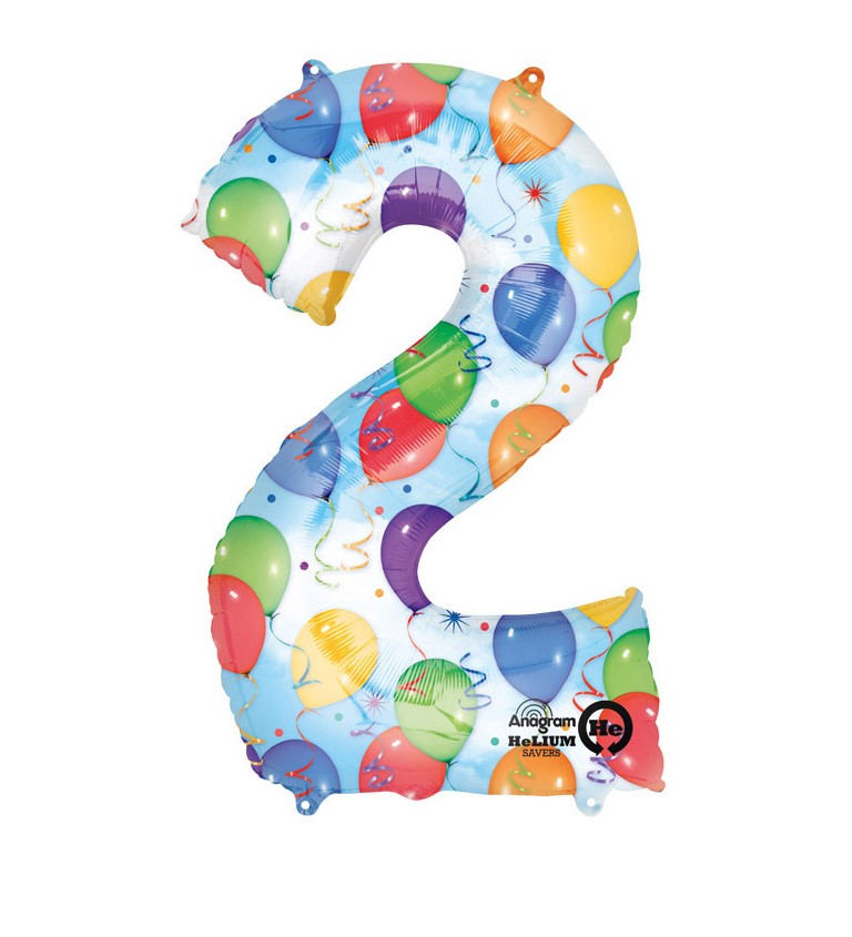 Narozeninový balónek - fóliový "2"