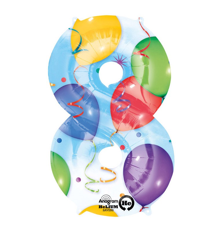 Narozeninový balónek - fóliový "8"