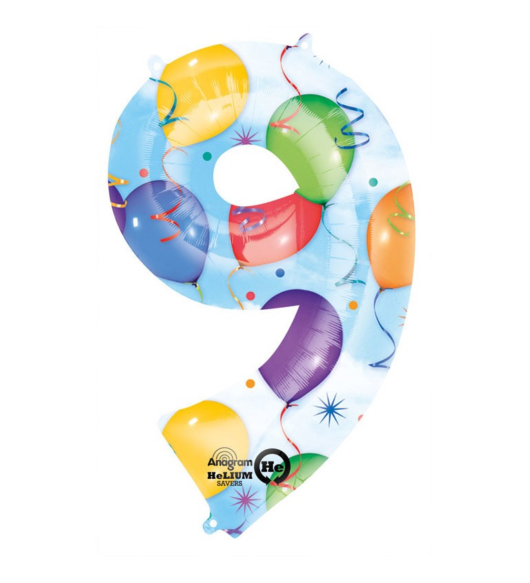 Narozeninový balónek - fóliový "9"