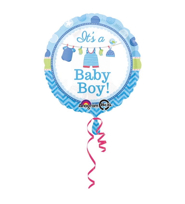 Baby boy fóliový kulatý balónek