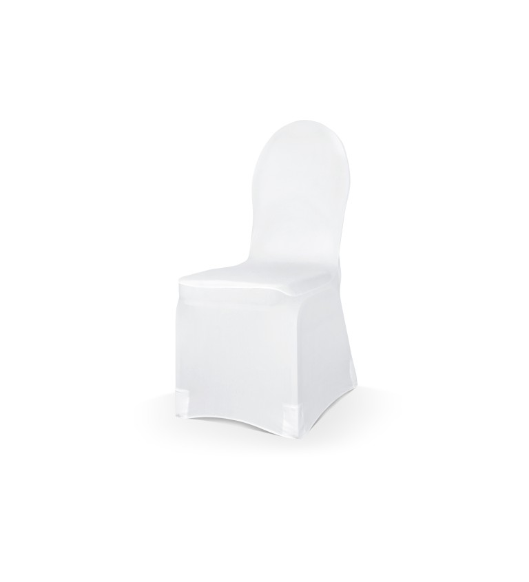 Elastický potah na židli bílý