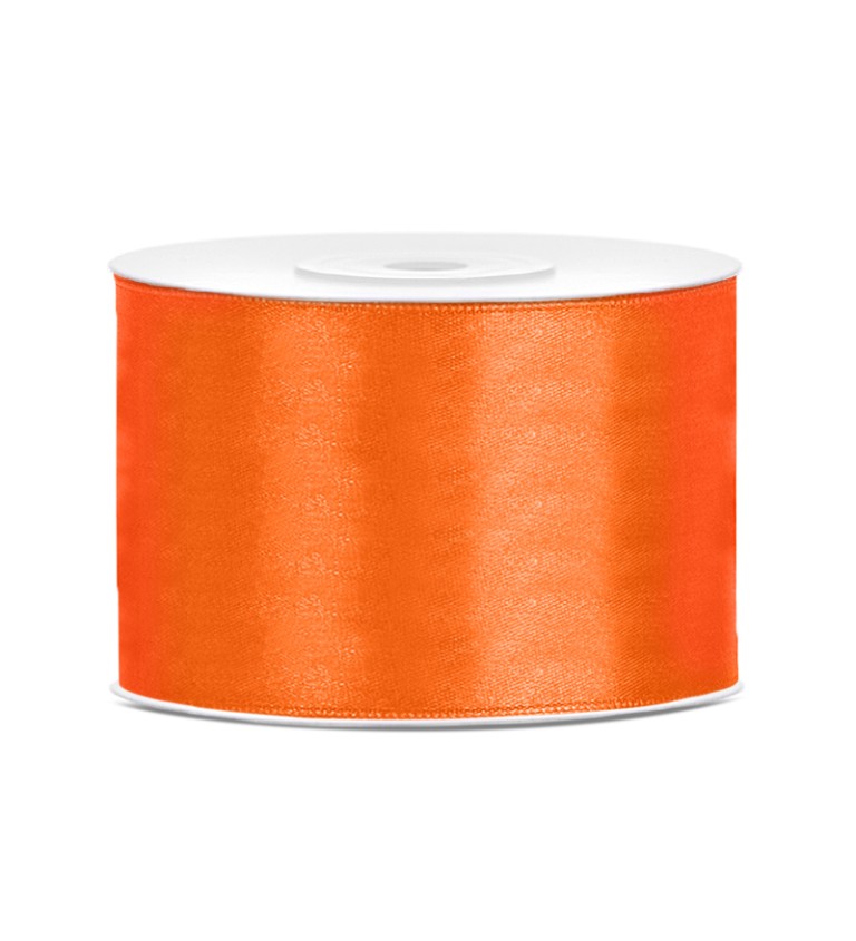 Oranžová stuha satén 50 mm