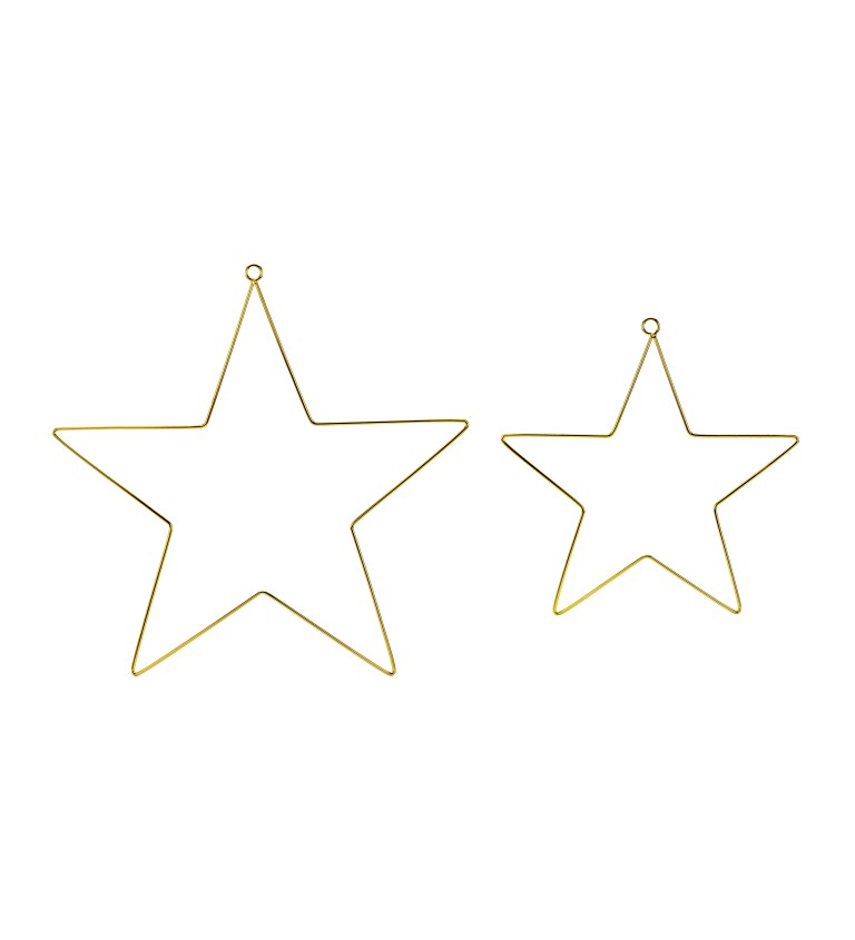 Dekorační hvězdy - zlaté