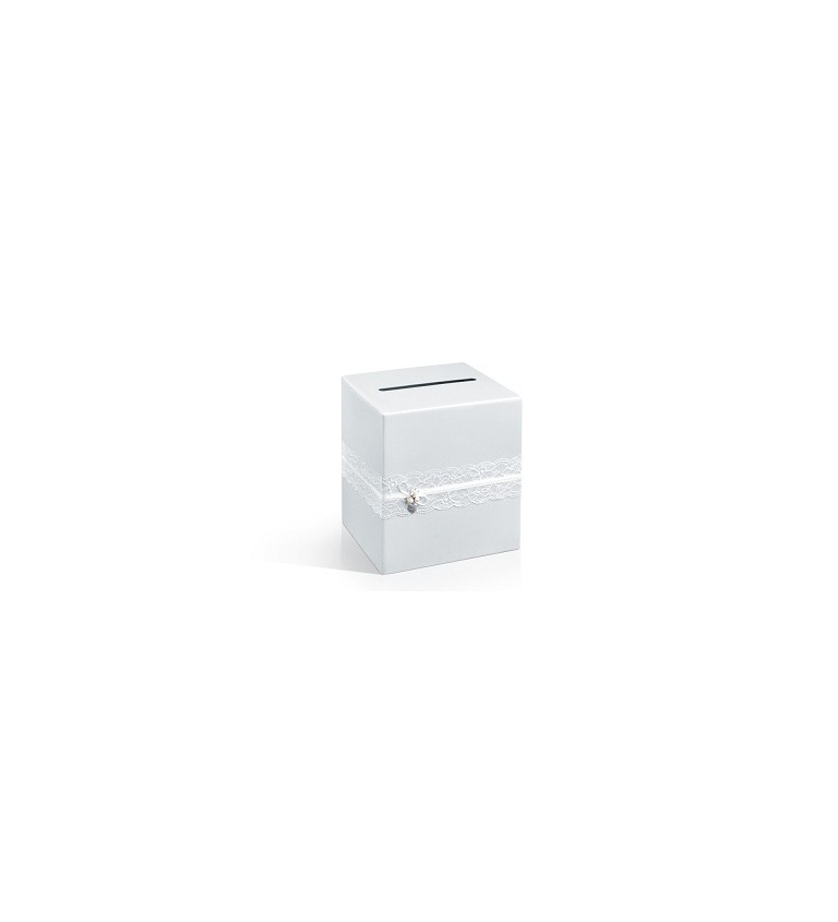 Krabička na svatební přání - bílá