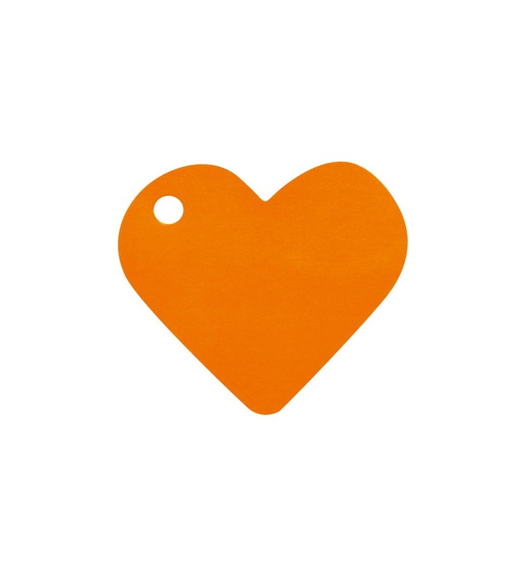 Jmenovka srdce oranz