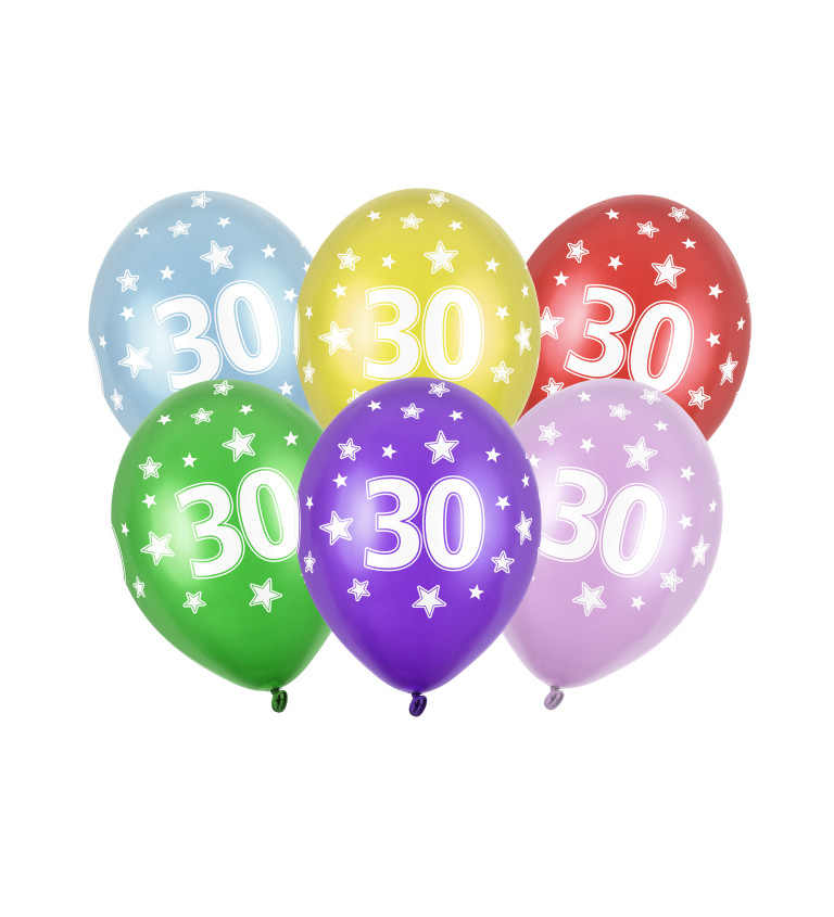 Barevný balónek 30 - 6ks