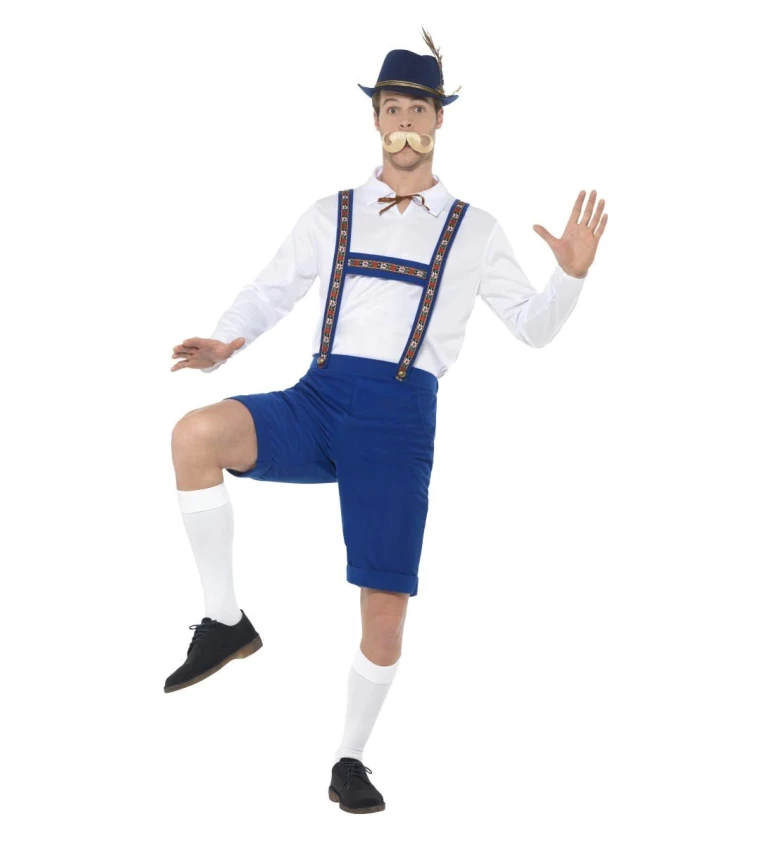 Bavorský kostým - modrobílý