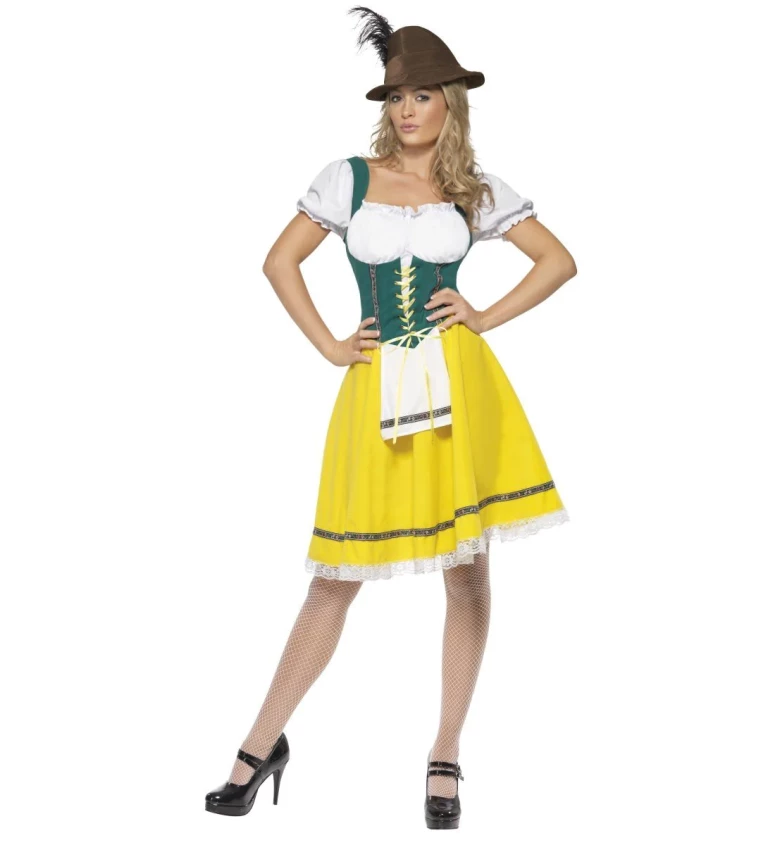 Dámský kostým - Oktoberfest žlutý