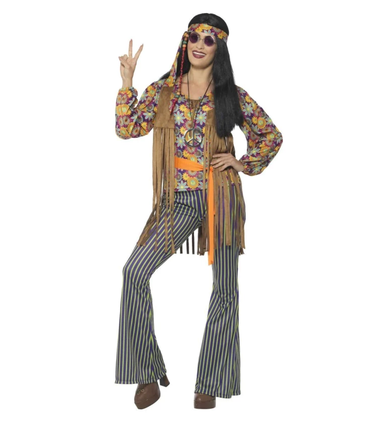 Květinový hippie kostým