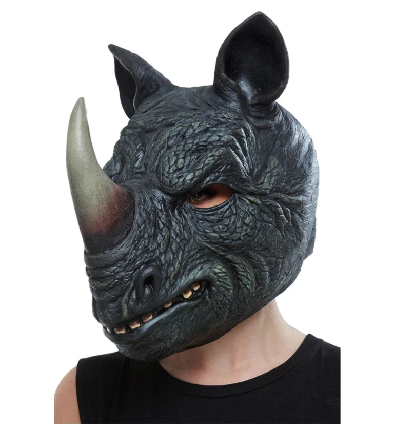Latexová maska - nosorožec