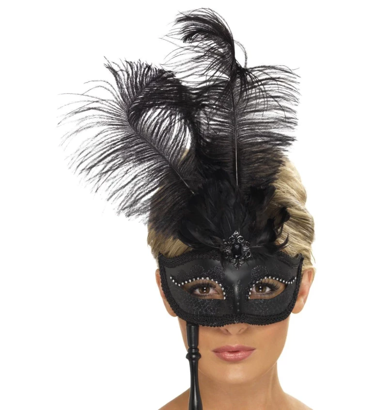 Benátská maska Černá labuť
