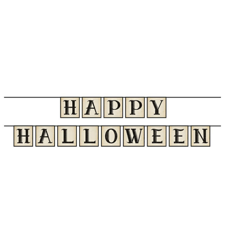Banner s nápisem Happy Halloween