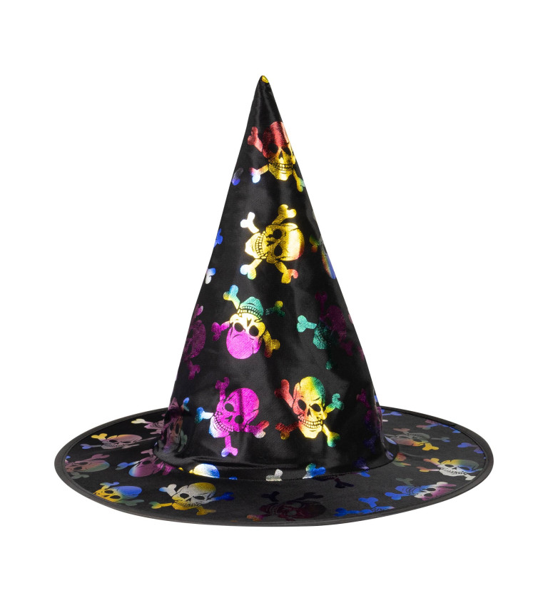 Čarodějnický klobouk - lebky